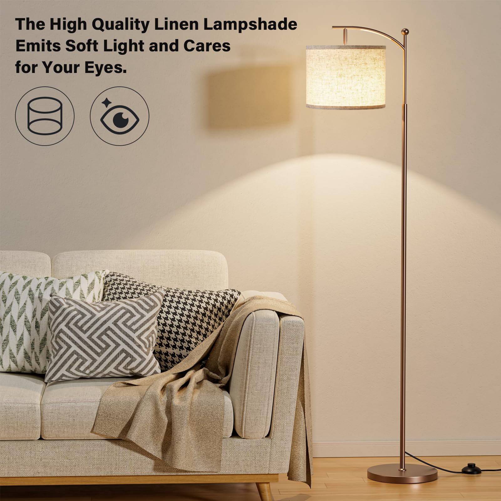 Ambimall floor lamp with a 1-hour timer for scheduled use