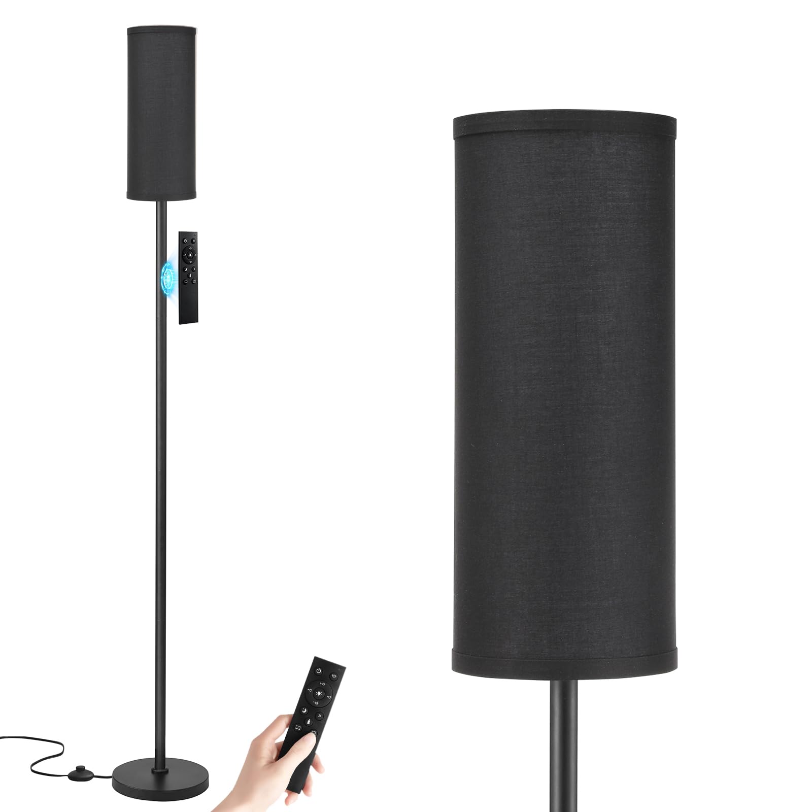 Ambimall 64 inch floor lamp with remote control for convenient lighting in living spaces