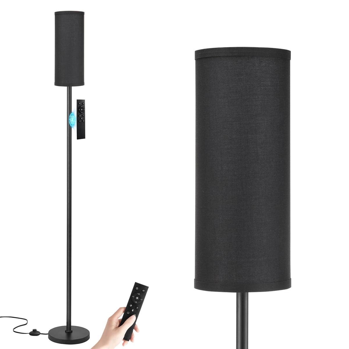 Ambimall 64 inch floor lamp with remote control for convenient lighting in living spaces
