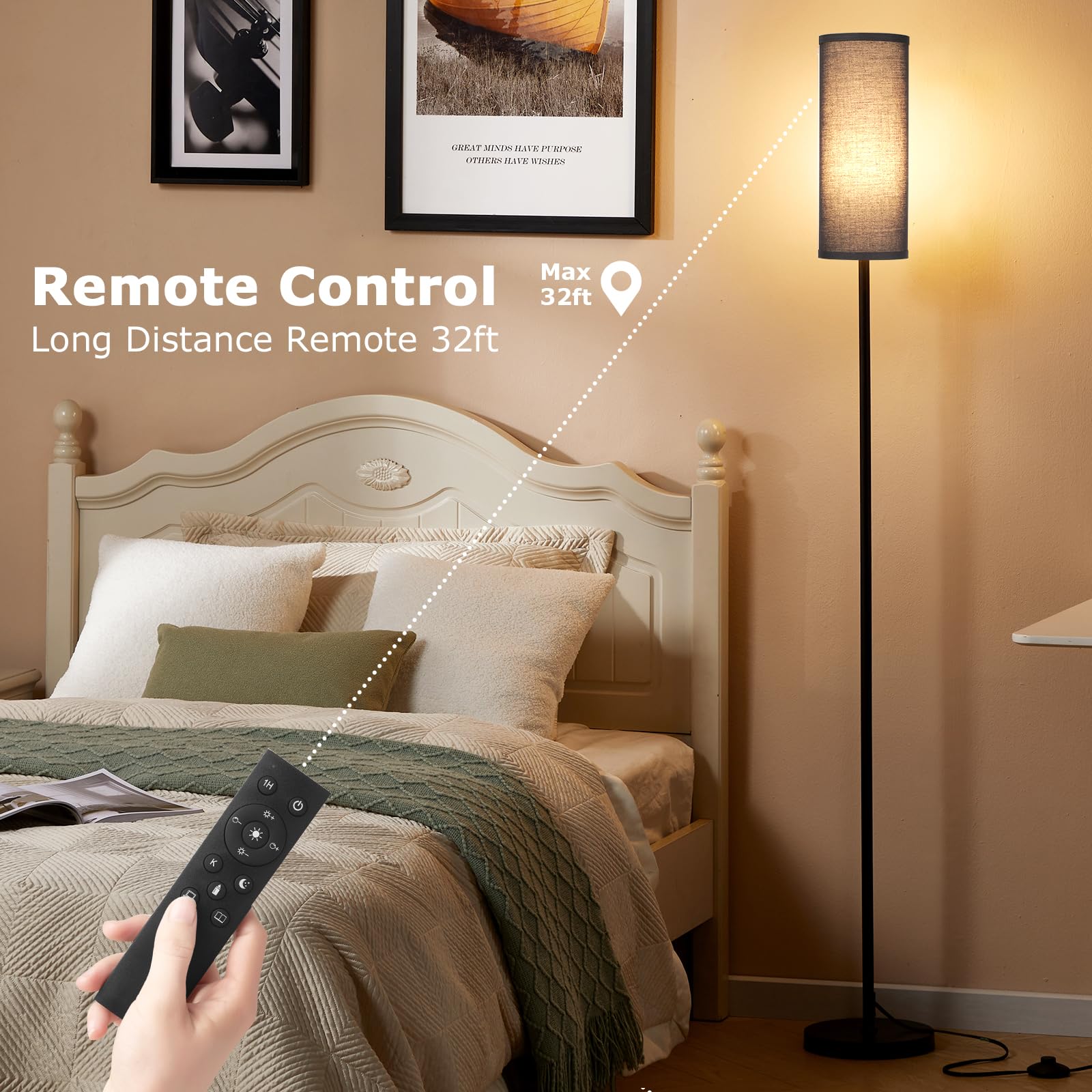 Ambimall slim-design floor lamp suited for tight corners
