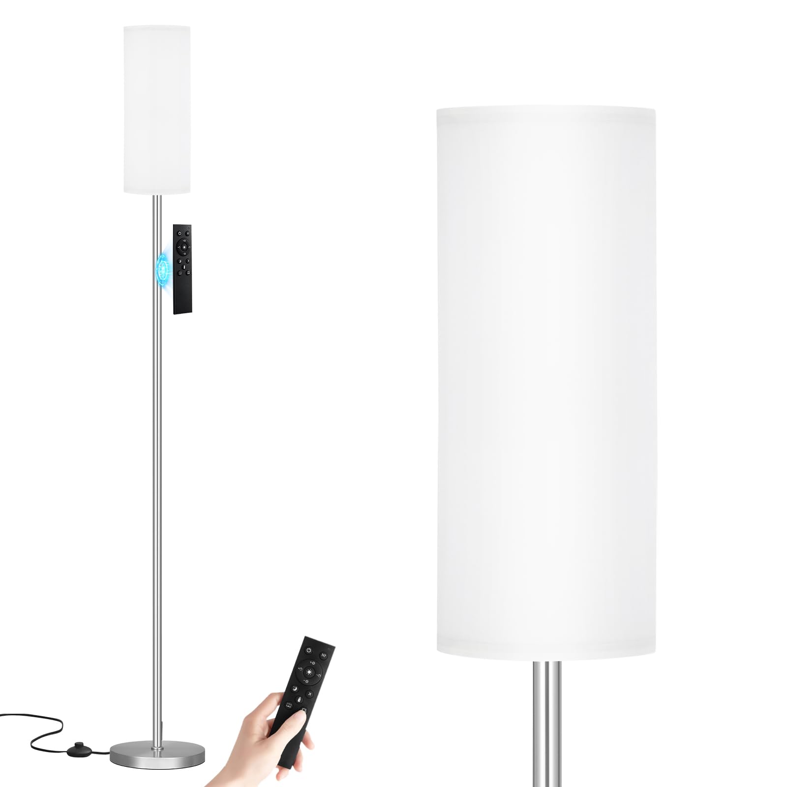 Ambimall 64-inch floor lamp with remote control for easy lighting adjustments.