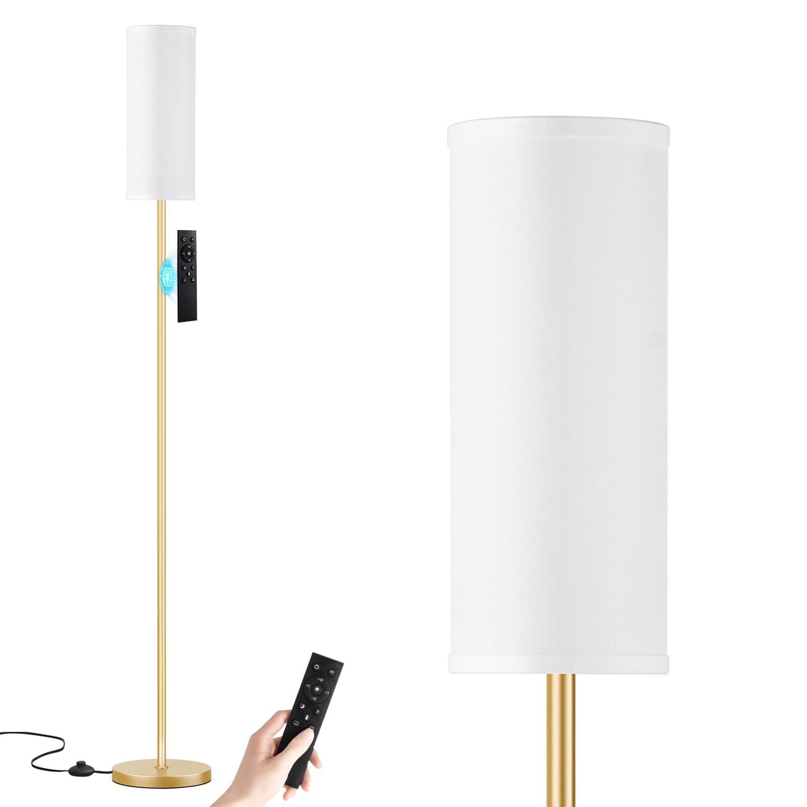 Ambimall 64 inch floor lamp with remote control for easy brightness adjustment in living rooms