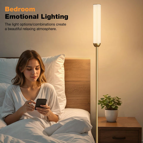 Ambimall 65 inch floor lamp adds modern style with bright adjustable illumination
