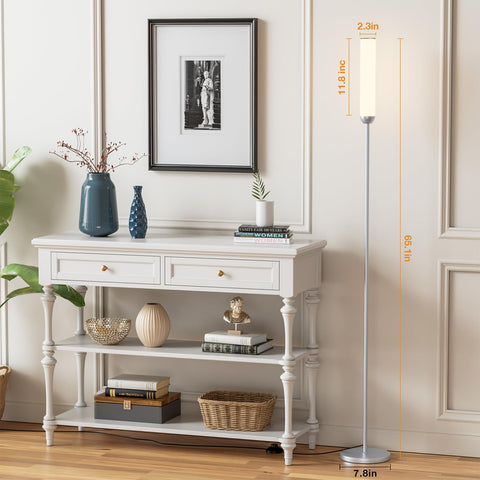 Ambimall 65-inch standing lamp providing wide room illumination for living spaces.