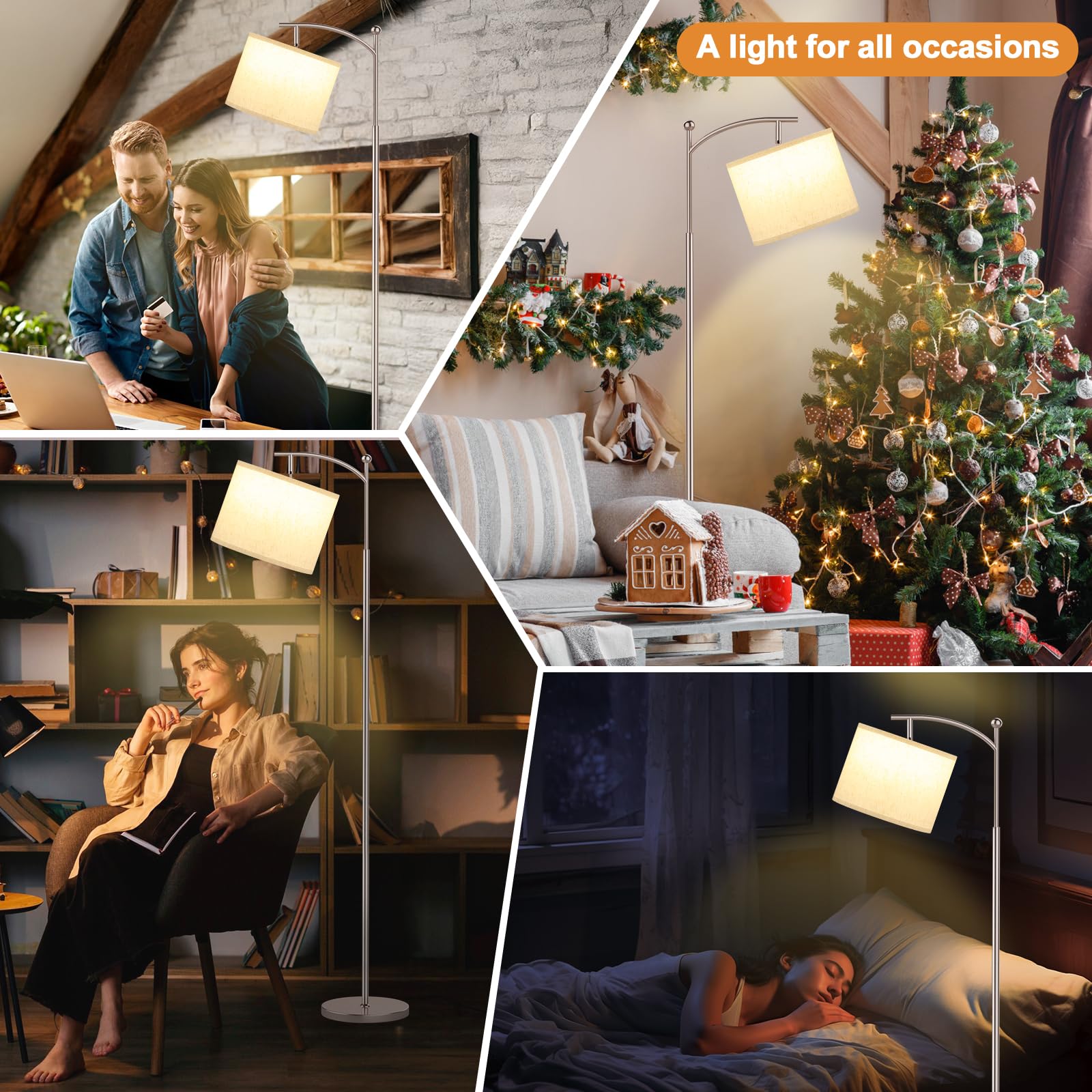 Ambimall 9W LED bulb included provides immediate, energy-efficient illumination.