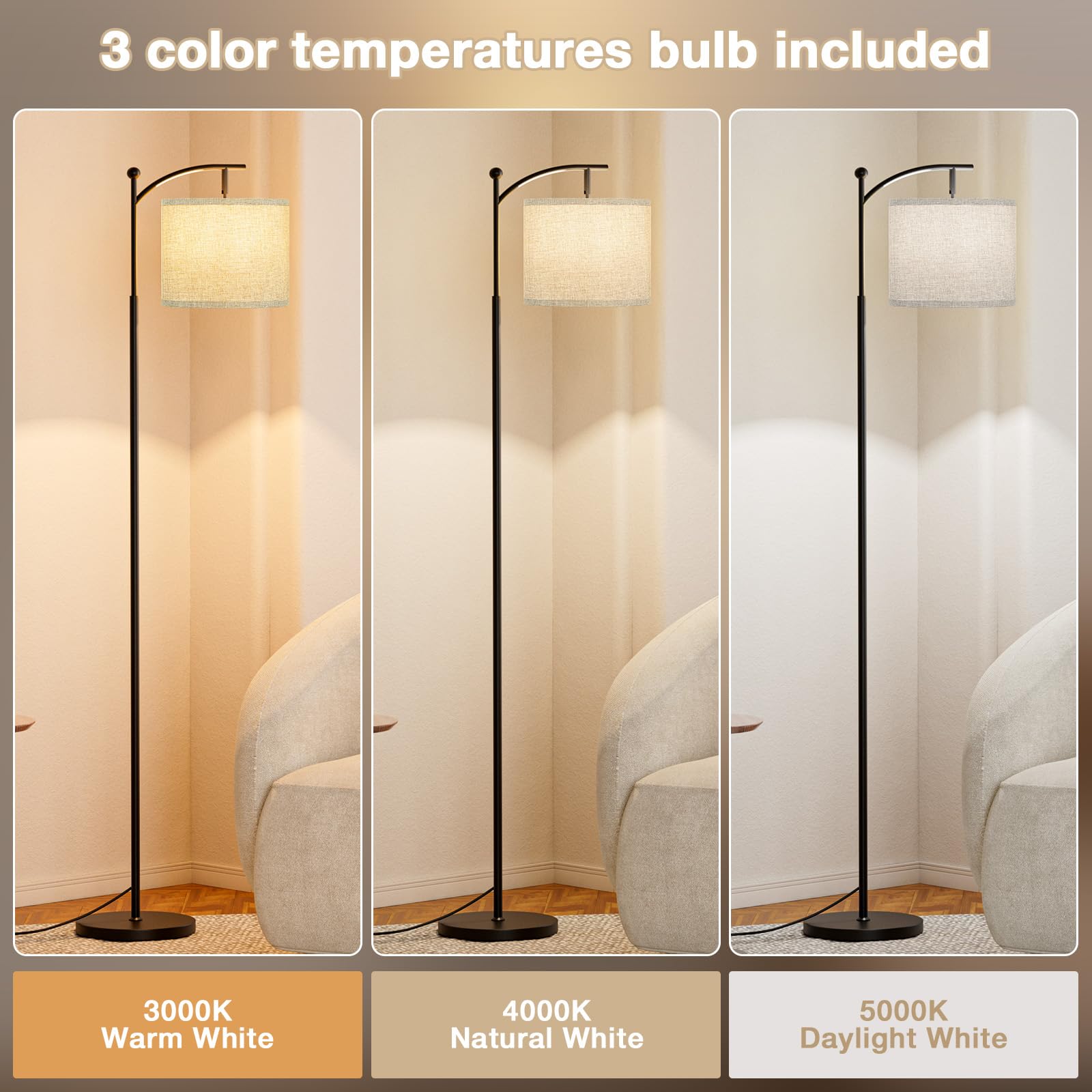 Ambimall three-color temperature options for versatile room ambience.
