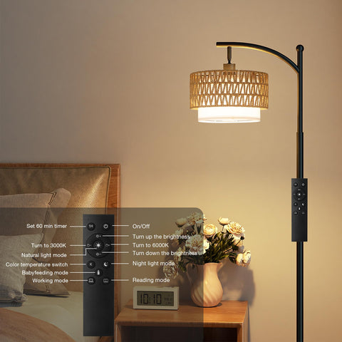 Ambimall Arc lamp heavy base ensures stability in busy rooms