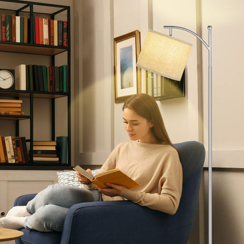 60-inch arc lamp design positioned behind a sofa for reading.