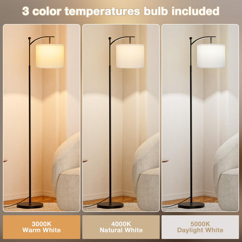 Ambimall black pole floor lamp base diameter complements modern decor.