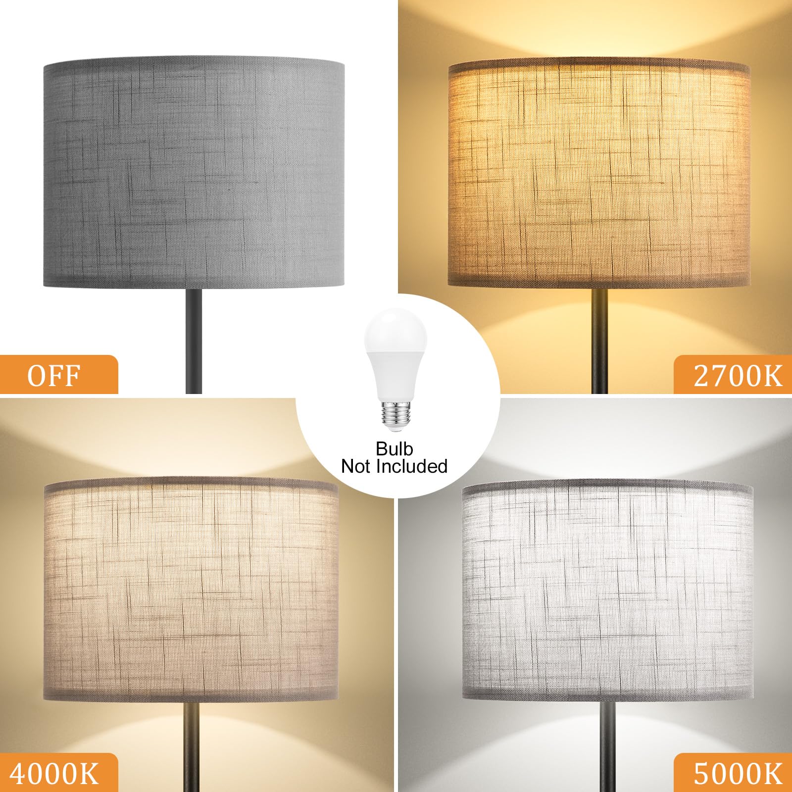 Ambimall floor lamp with black pole and slim silhouette for contemporary spaces.