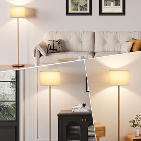 Ambimall easy assembly floor lamp shown mid setup without tools