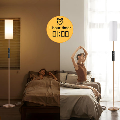 Ambimall floor lamp offers stepless color temperature for warm to cool white light.