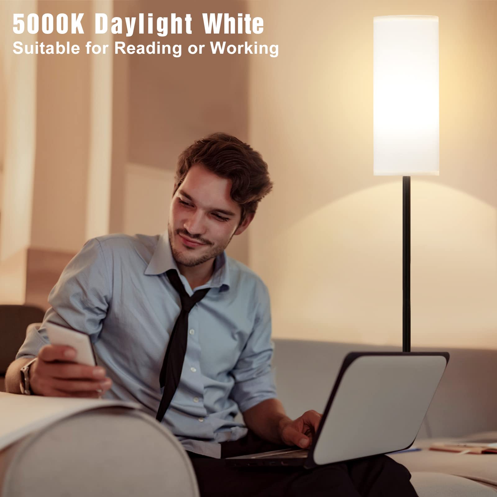 Ambimall corner-friendly design fits beside sofas or beds.