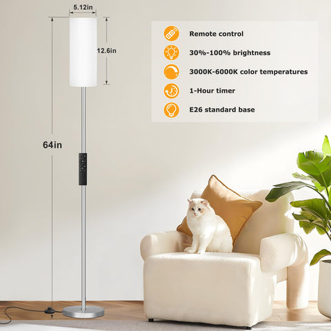 Ambimall dimmable floor lamp showing warm to cool color options.