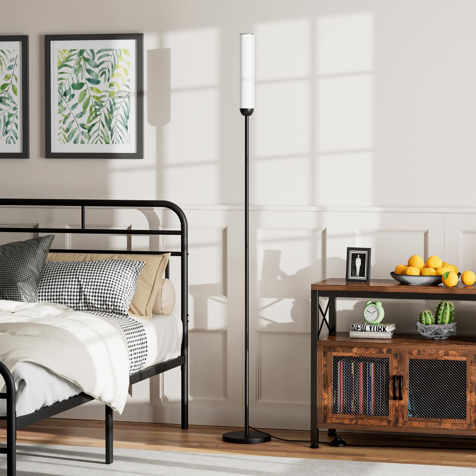 Ambimall floor lamp features a convenient foot switch for quick on/off.