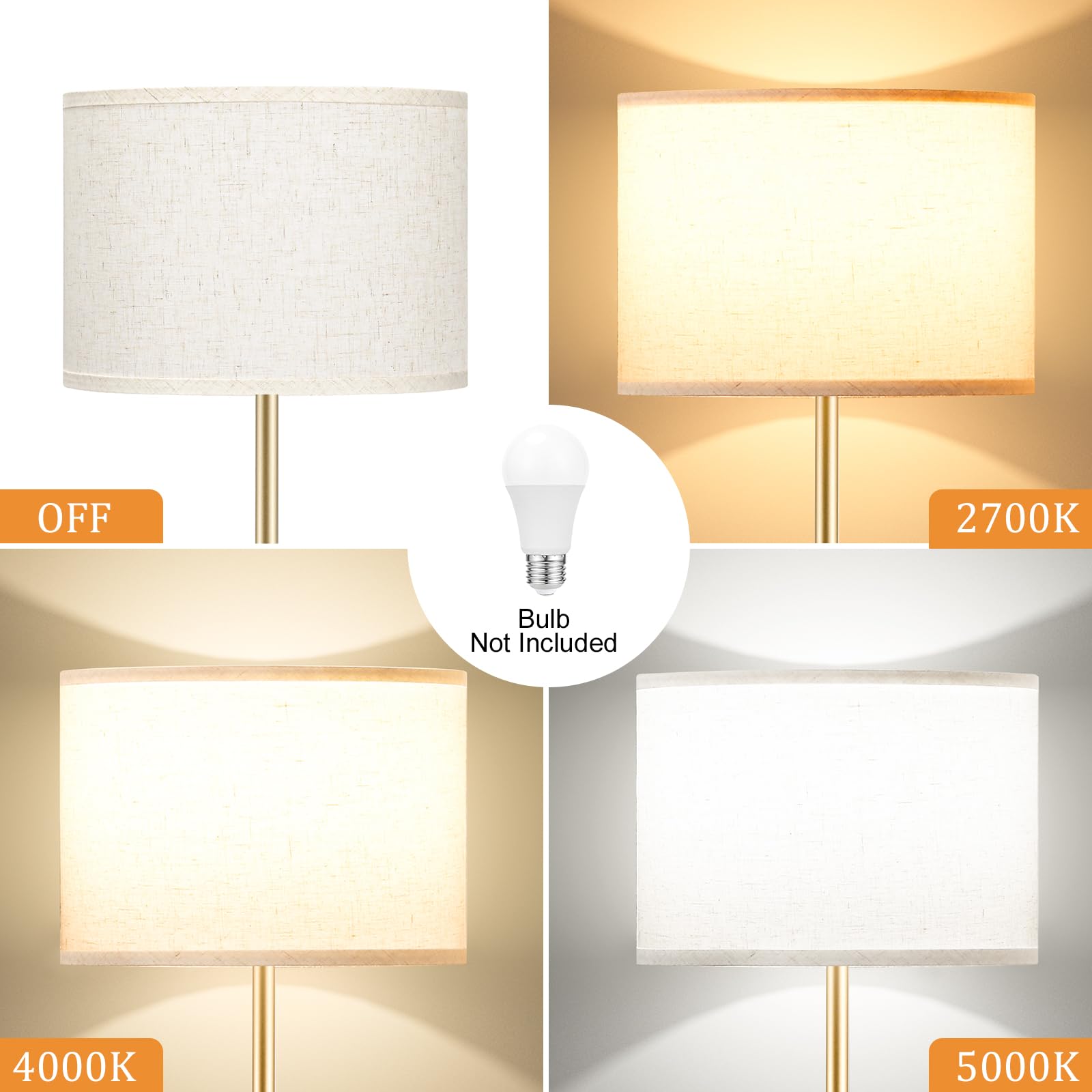 Ambimall floor lamp with foot switch for hands-free control.