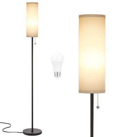 Ambimall floor lamp with LED bulb showing three color temperatures for adjustable ambiance.