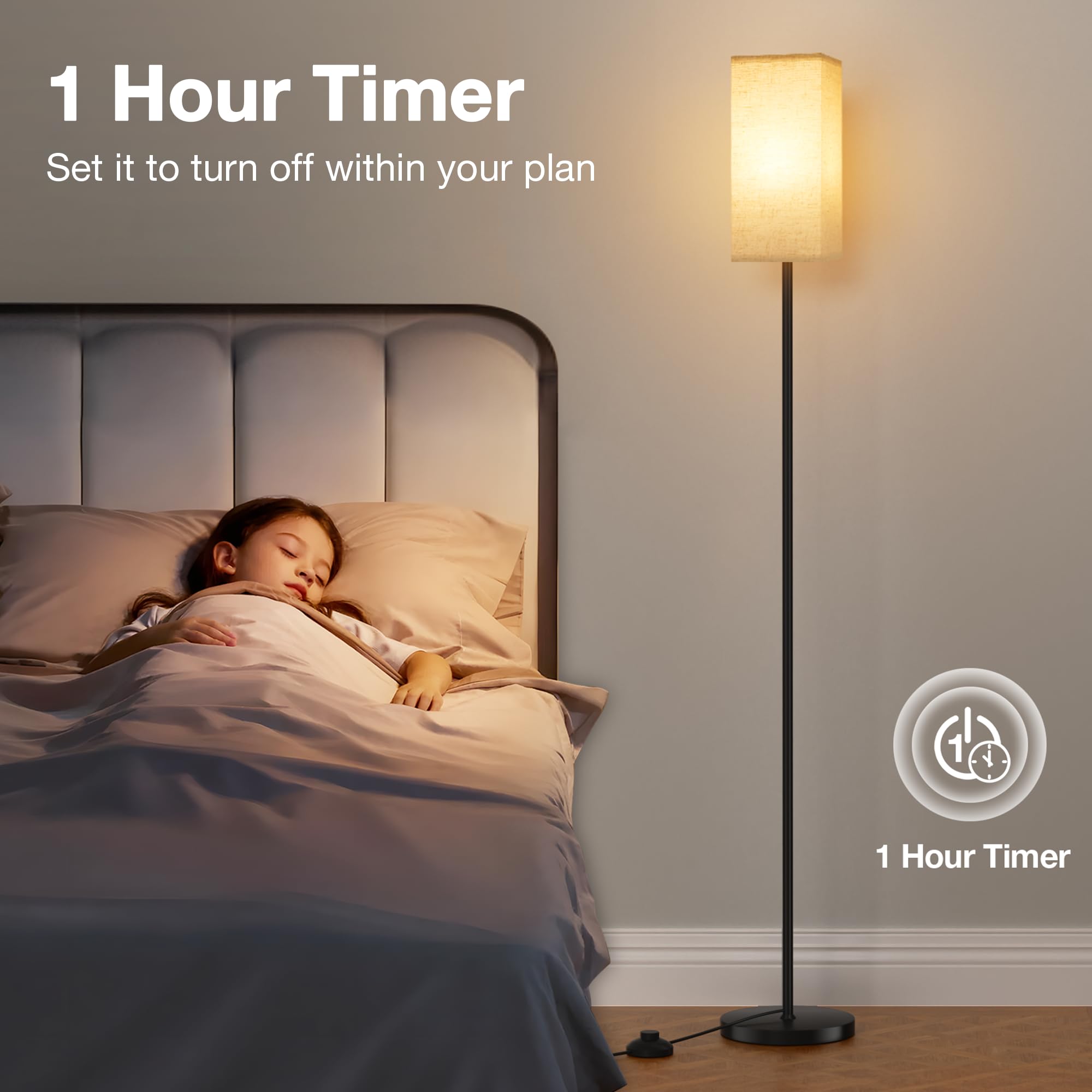 Ambimall modern floor lamp complements contemporary living room setups