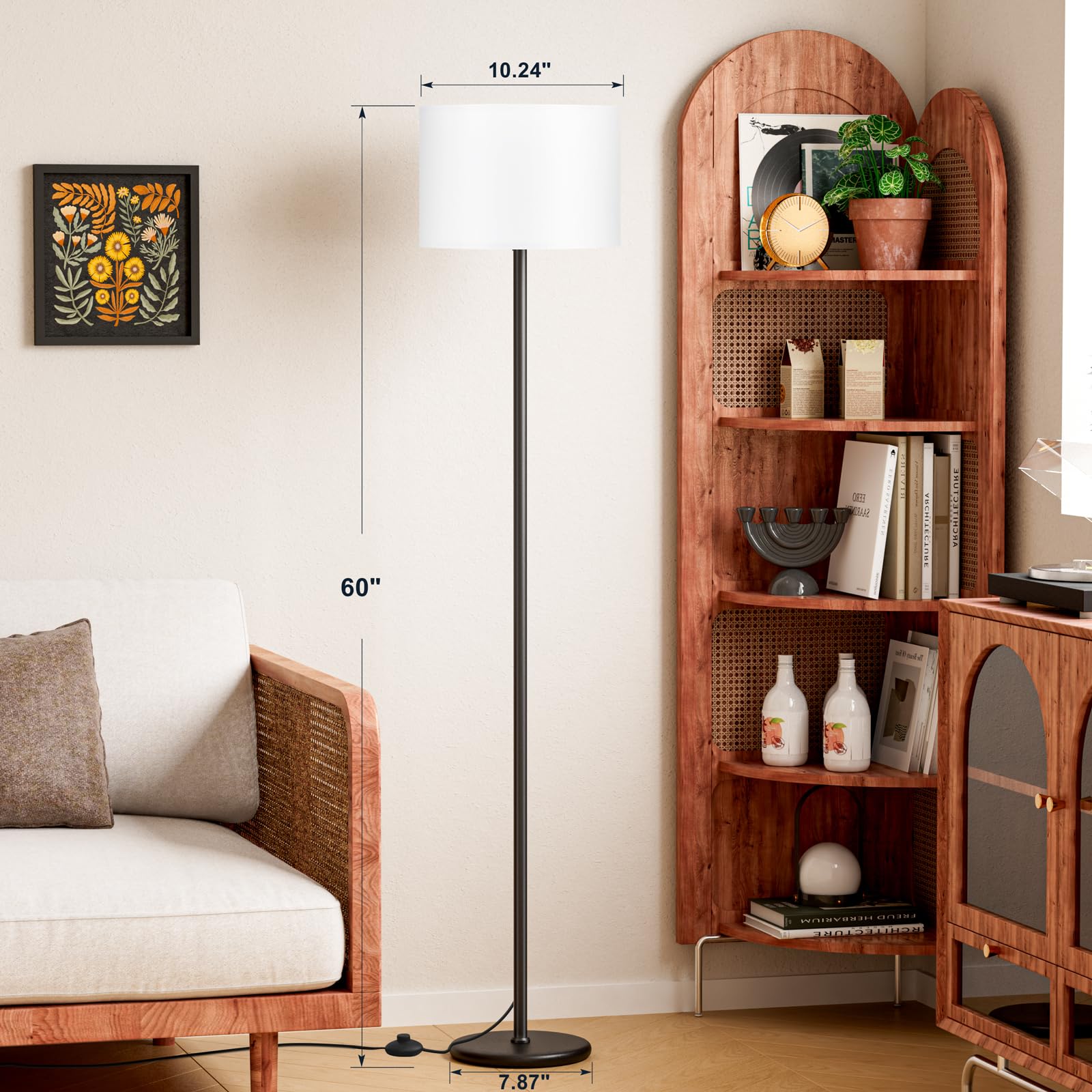 Ambimall floor lamp with modern design to fit any room.