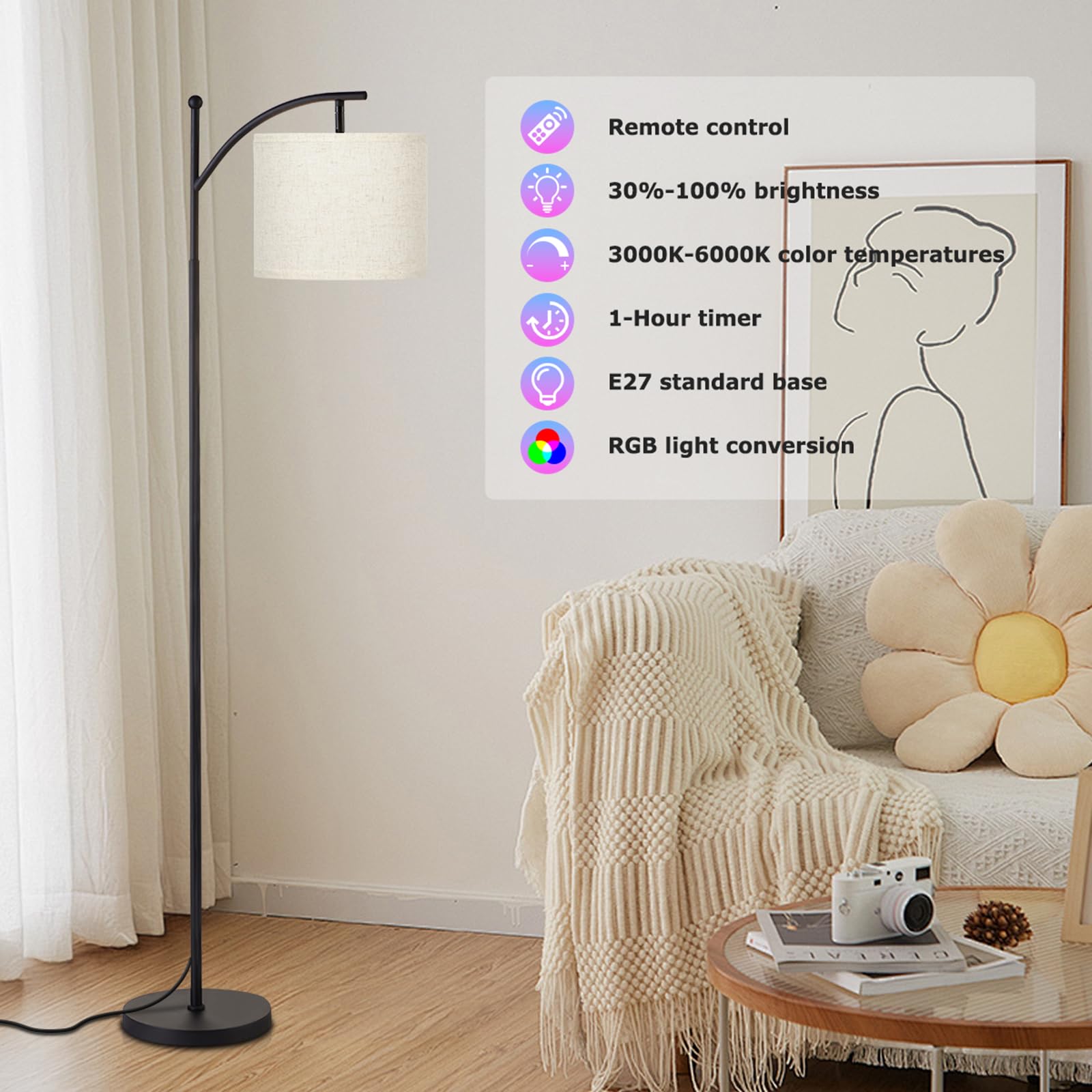 Ambimall lamp head rotates to direct light precisely where needed.