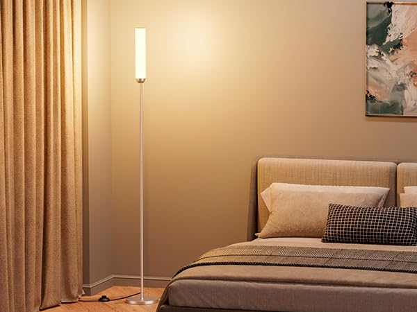 Energy-saving Ambimall floor lamp delivering bright light efficiently.