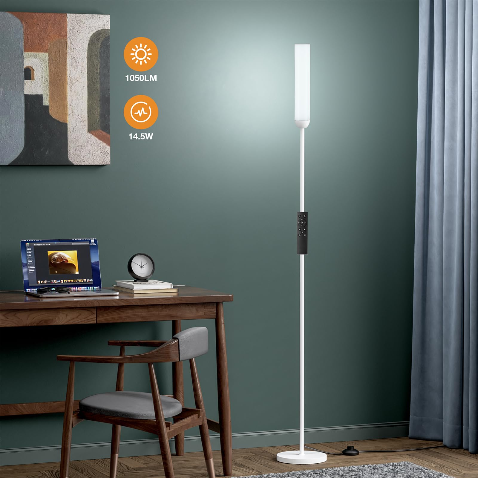Ambimall floor lamp supports versatile lighting for study, relaxation, and entertainment.