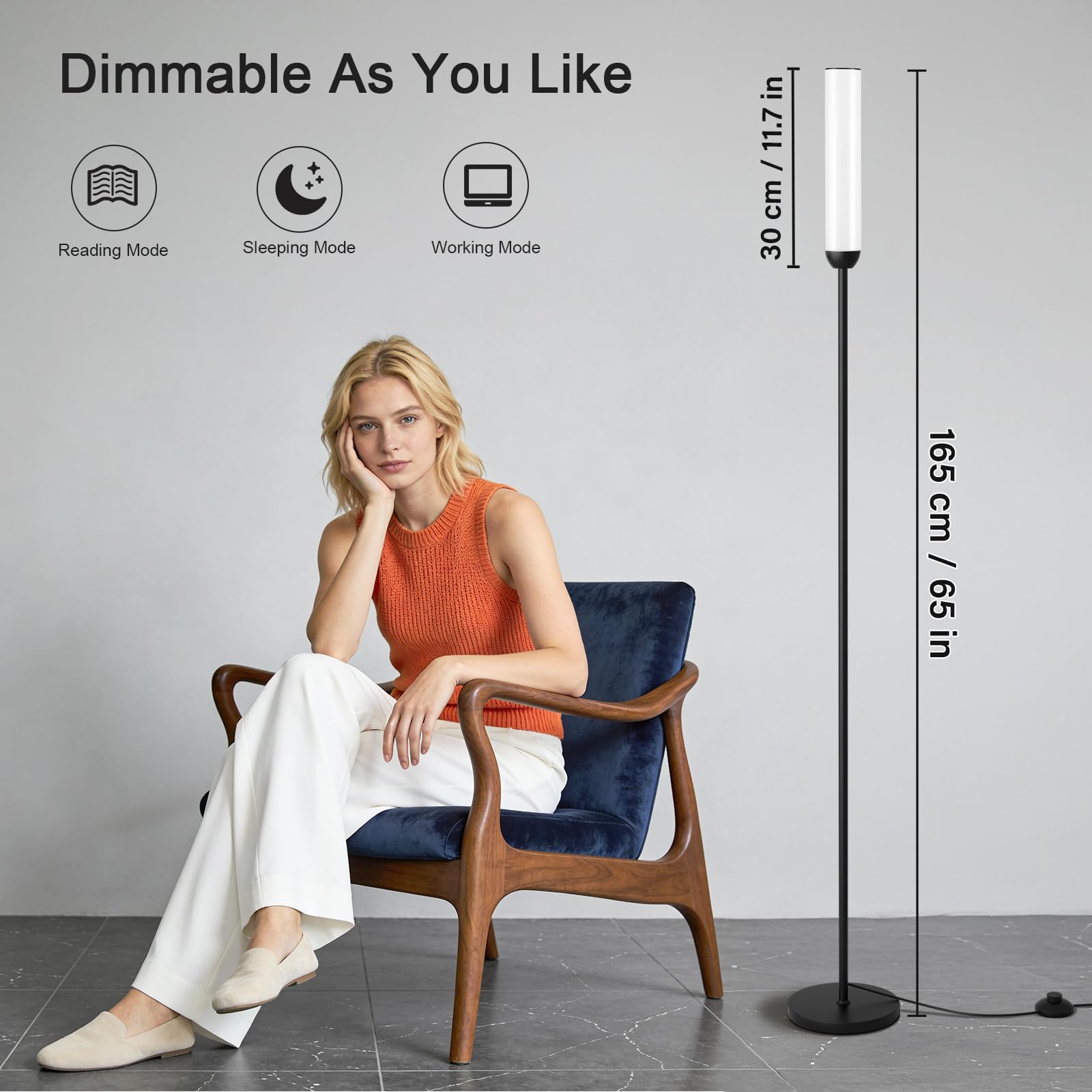Ambimall set2 remote control lamp allows adjusting brightness from across the room.