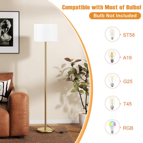 Ambimall modern floor lamp with slim profile fits tight corners.