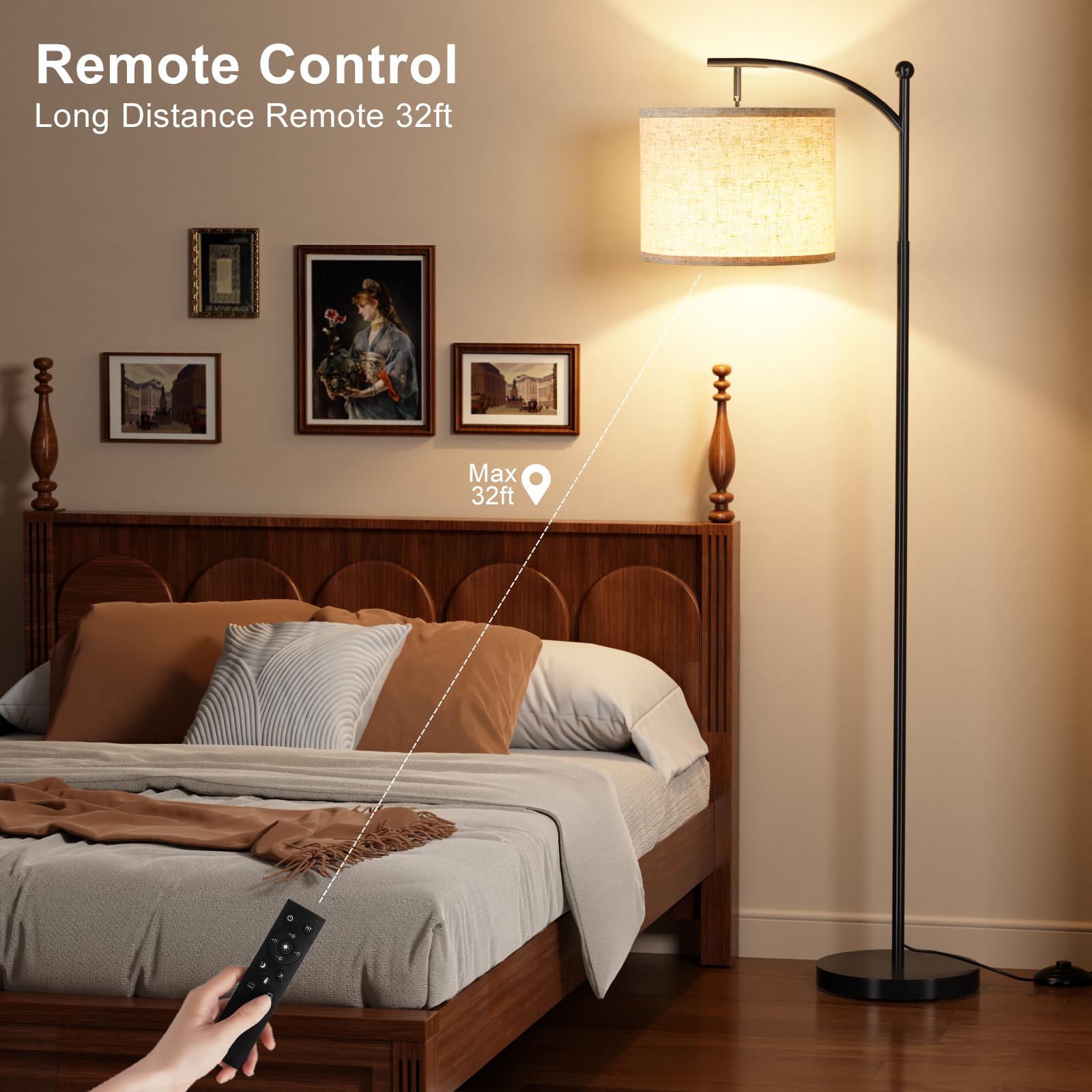 Ambimall modern floor lamp complements living rooms from industrial to traditional.