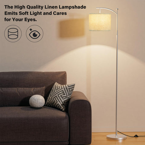 Pedal switch floor lamp offers hands-free on/off and temperature changes.