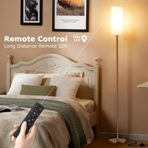 Ambimall slim floor lamp fits corners while delivering ambient lighting.