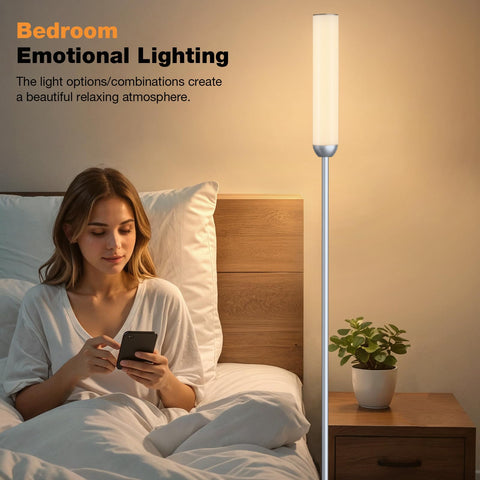 Ambimall stepless brightness and color temperature control from warm to cool.