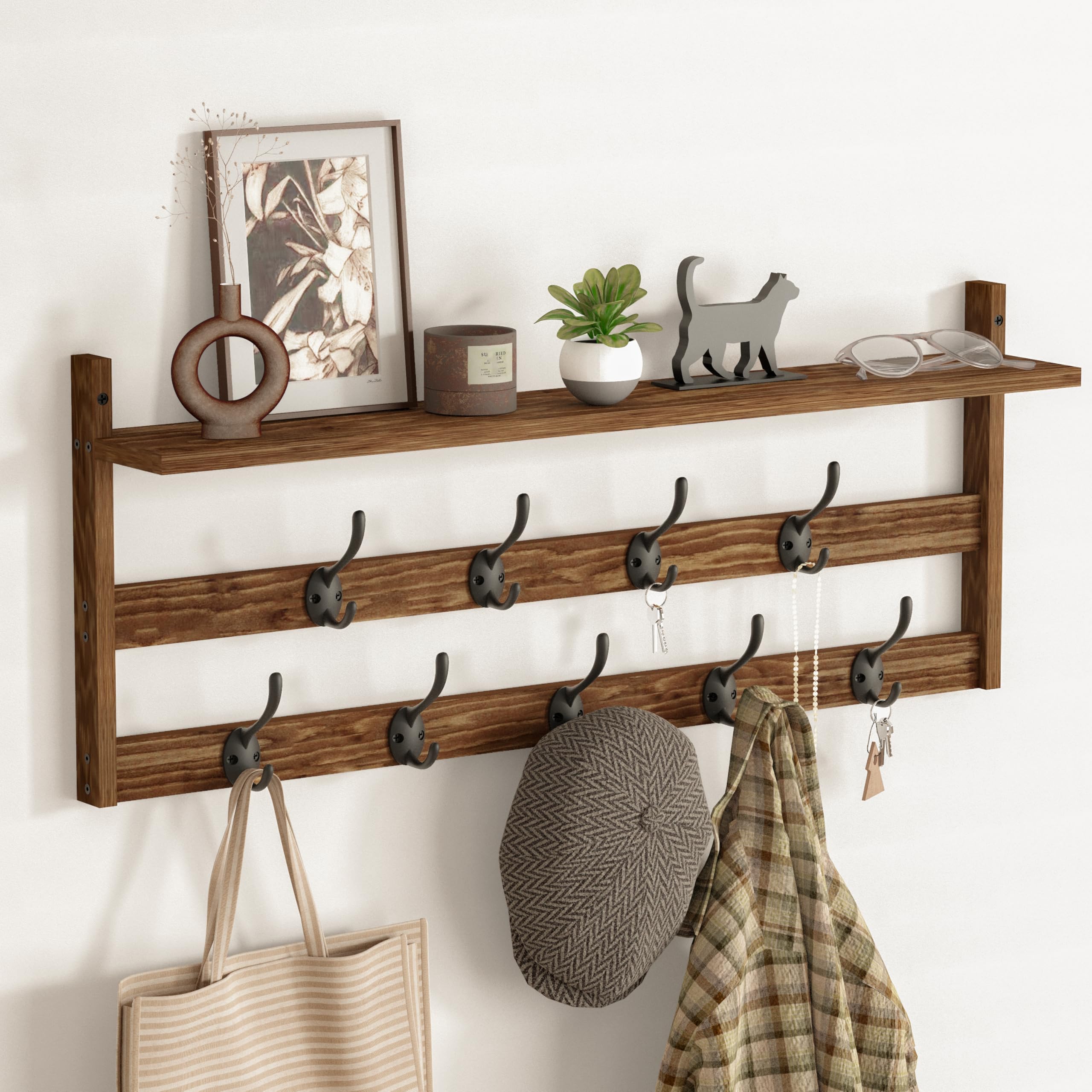 AMBIRD coat rack with 29-inch shelf, ideal entryway organization