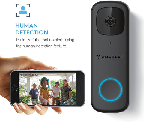 Amcrest AD410 wide-angle 164° scene captures entire entry path.