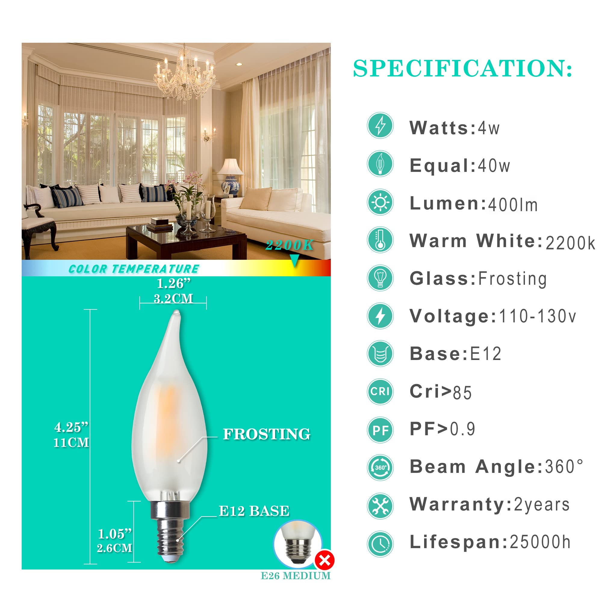 AMDTU 2200K warm glow LED bulb creates cozy evenings