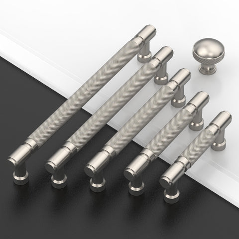 Amerdeco 5-inch hole-center pull with knurled grip for easy drawer use