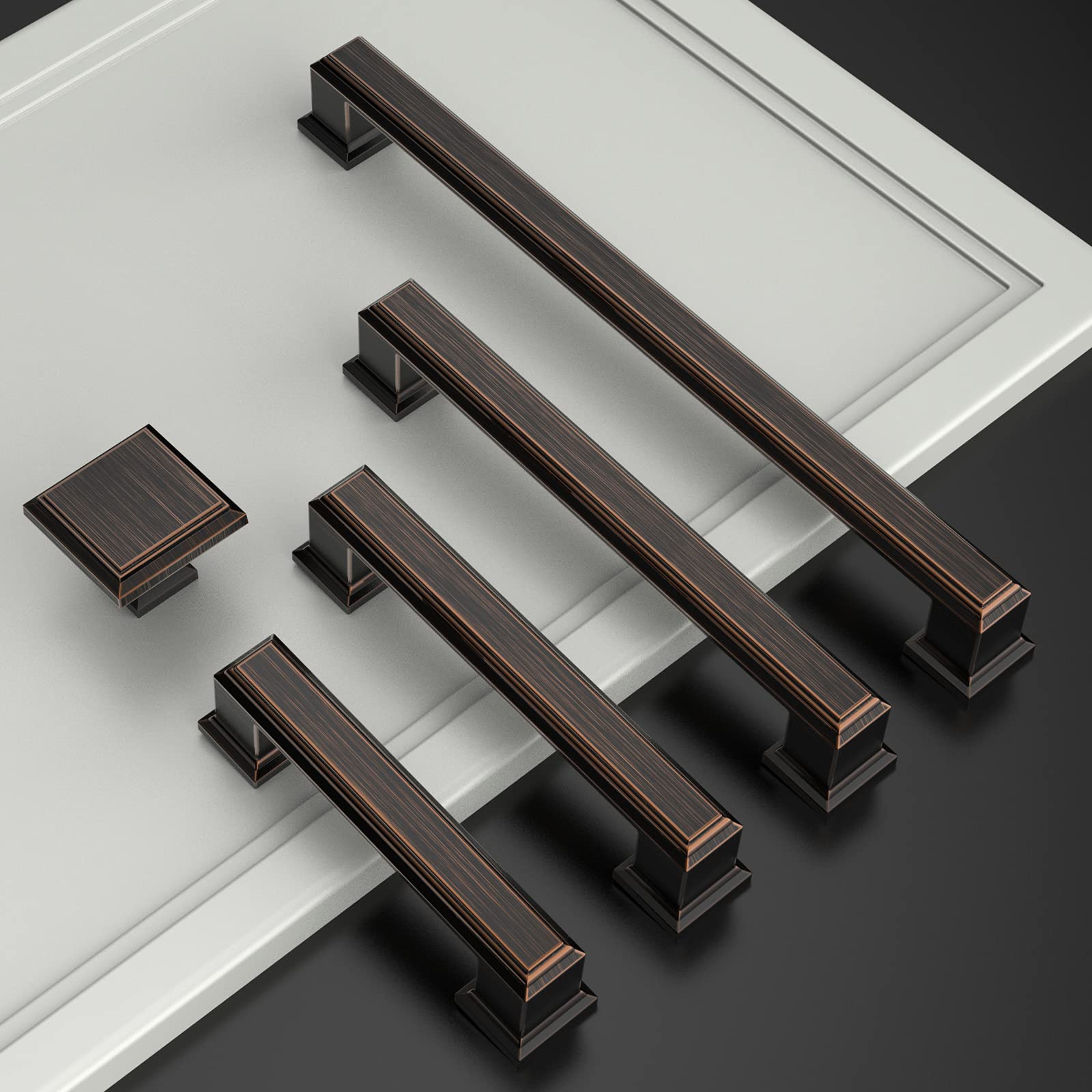 Amerdeco 6.4-inch overall length bronze hardware adds a sleek, durable touch