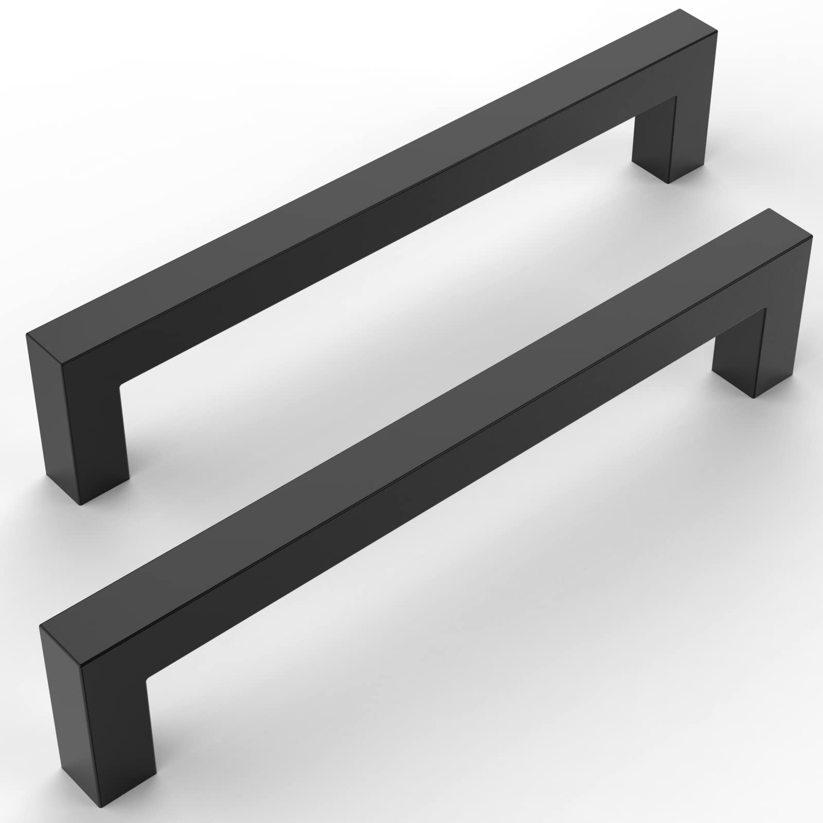 Amerdeco 7-inch handle close-up with matte black finish and smooth edges for grip.