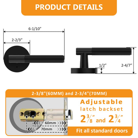 Amerdeco adjustable latch for doors 1-3/8 to 1-3/4 inches