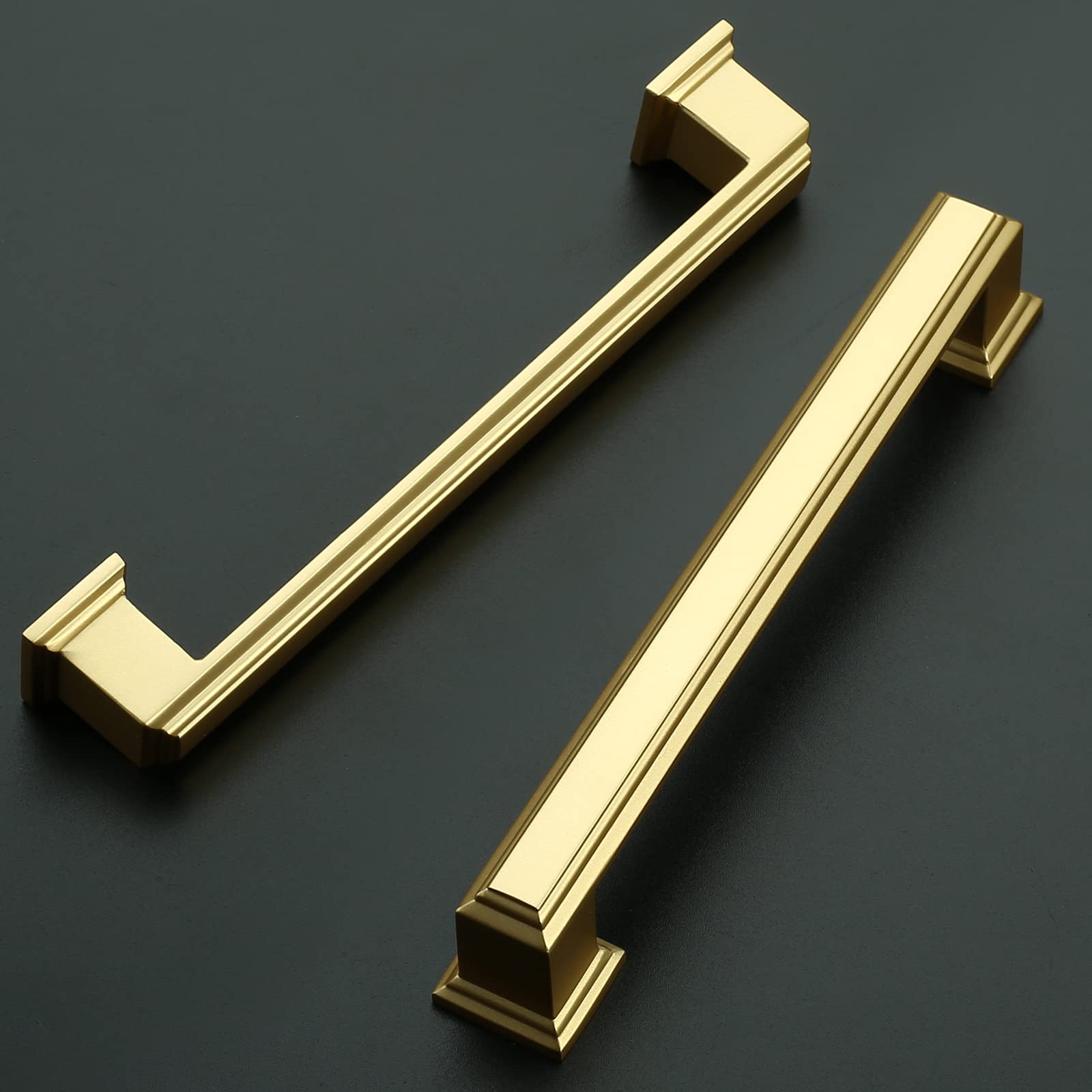 Amerdeco brushed brass cabinet hardware dresser pull enhances furniture with timeless finish