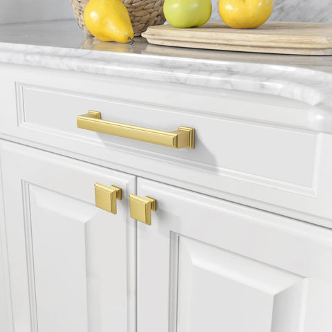 Amerdeco brushed brass kitchen cabinet pull suitable for modern cabinets
