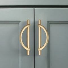 Amerdeco brushed gold 5 inch cabinet pull close-up highlighting durable hardware upgrade