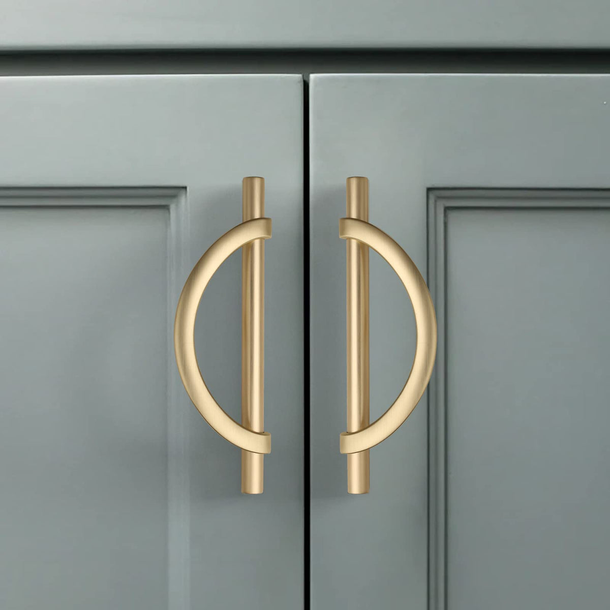 Amerdeco brushed gold 5 inch cabinet pull close-up highlighting durable hardware upgrade