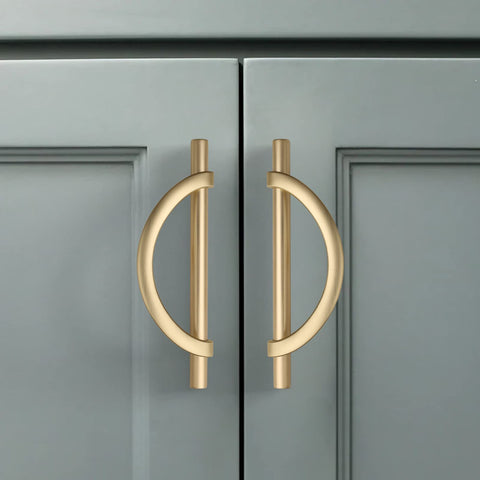 Amerdeco brushed gold 5 inch cabinet pull close-up highlighting durable hardware upgrade