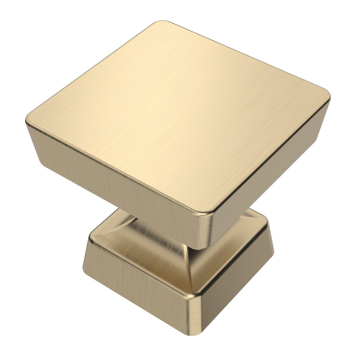 Amerdeco brushed gold cabinet knobs front view add warm shine to kitchen cabinets