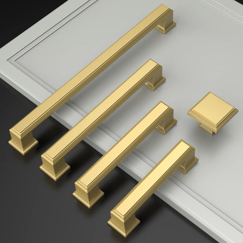 Amerdeco brushed gold dresser knobs bring elegant style and grip