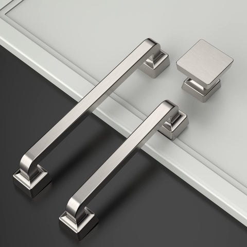 Amerdeco brushed satin nickel knob closeup highlights smooth finish