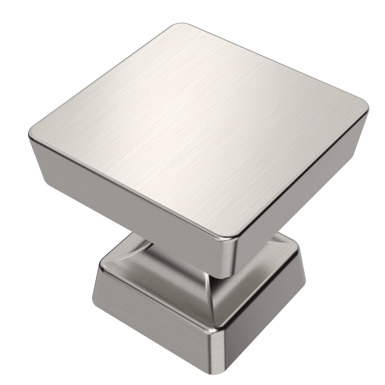 Amerdeco brushed satin nickel knob side profile shows comfortable grip