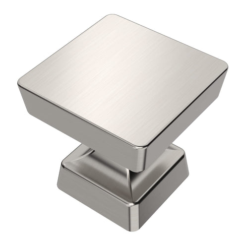 Amerdeco brushed satin nickel knob side profile shows comfortable grip