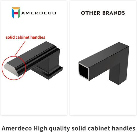 Brushed nickel finish resists fingerprints on everyday kitchen tasks with Amerdeco pulls